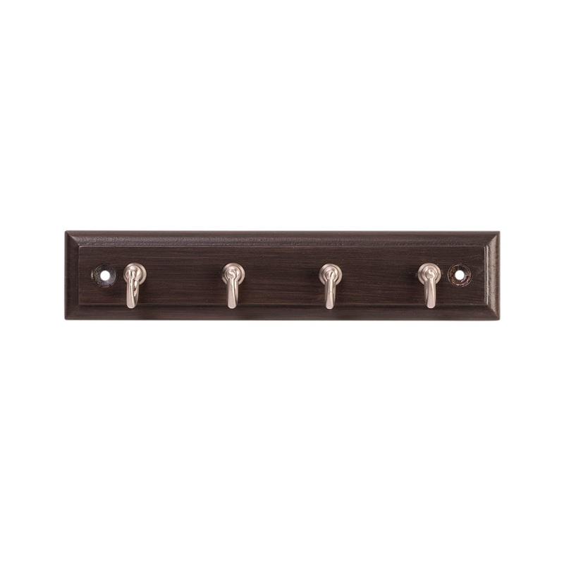 4 Key Hook Rail 8 Inch Long