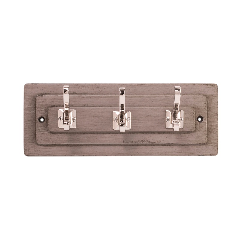 3 Double Prong Hook Rail 12 Inch Long