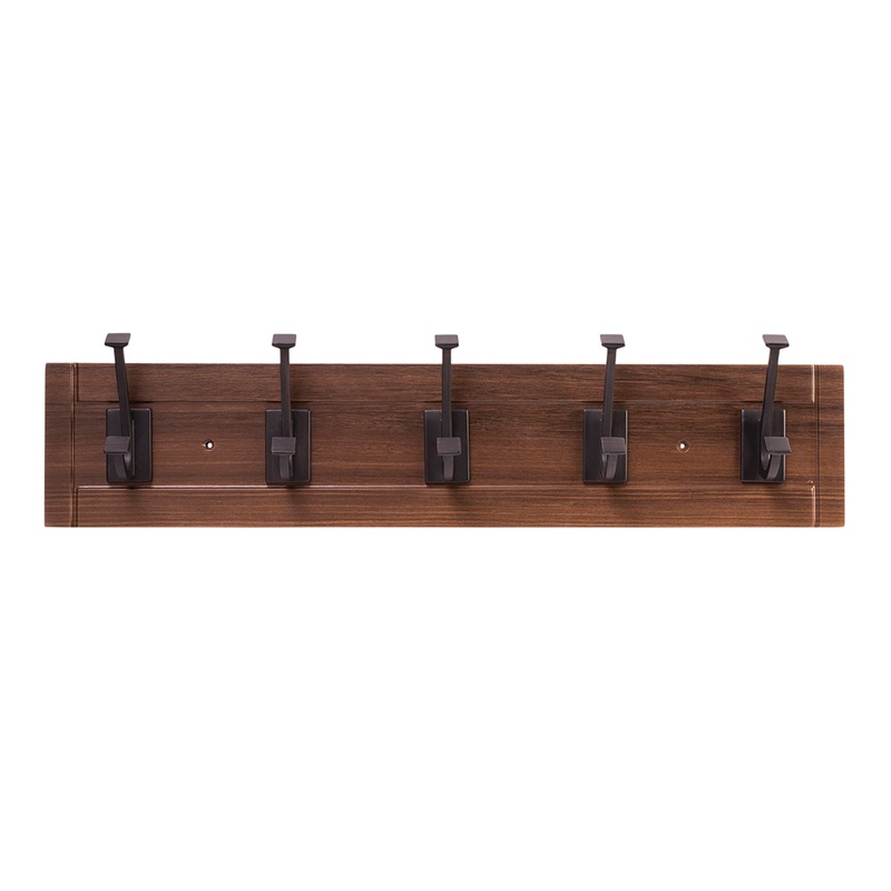 5 Coat & Hat Hook Rail 27 Inch Long