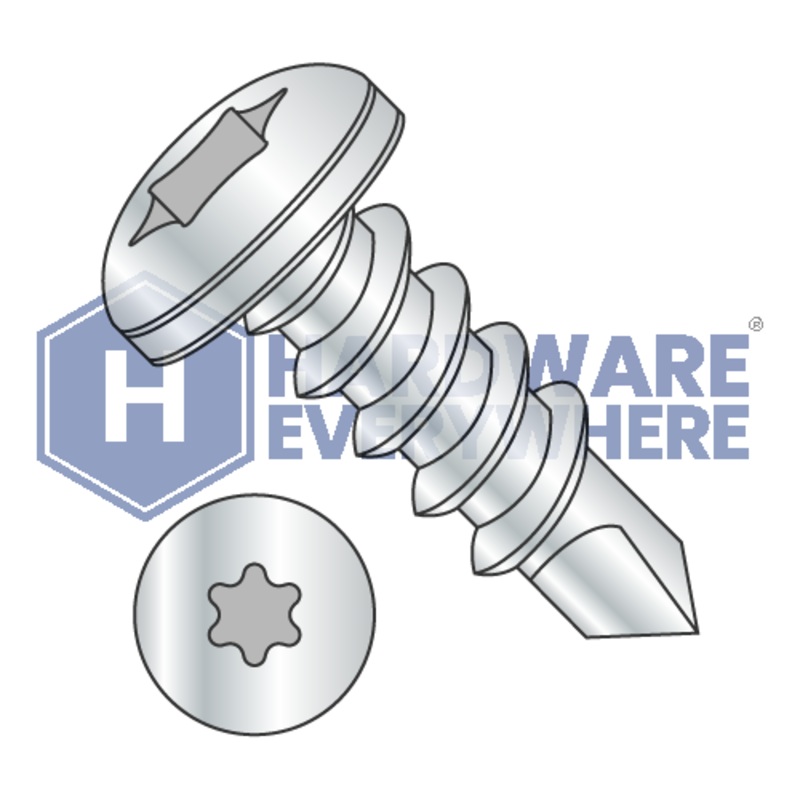 #10 x 1 1/2 SELF DRILLING SCREWS / Torx / Pan Head / 18-8 Stainless / Plain