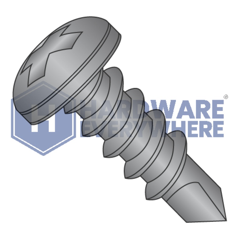#10 x 1 SELF DRILLING SCREWS / Phillips / Pan Head / 18-8 Stainless / Plain FUL163378771604