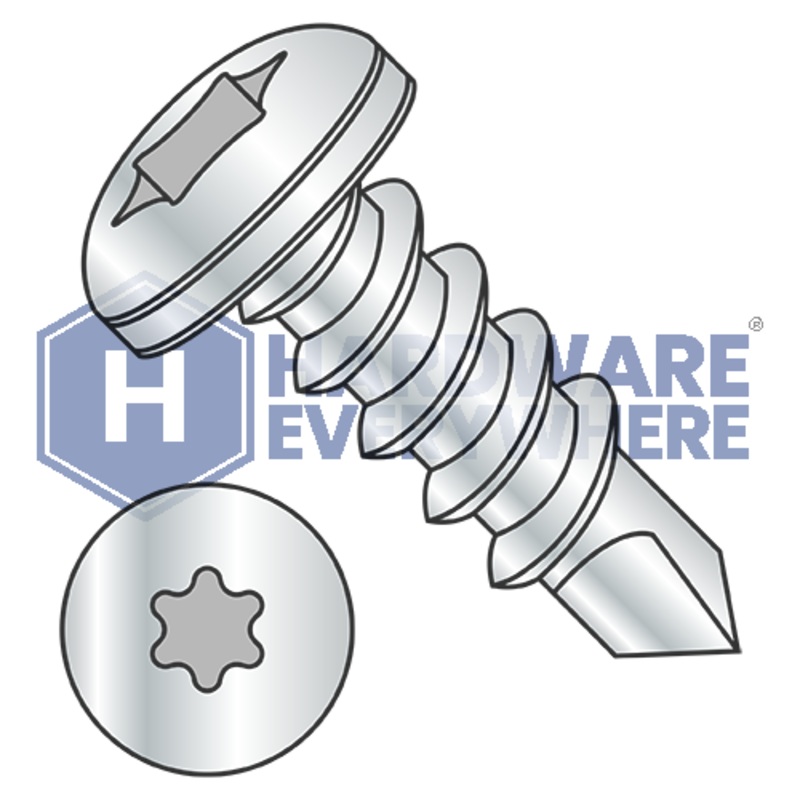 #10 x 1 SELF DRILLING SCREWS / Torx / Pan Head / 410 Stainless / Plain