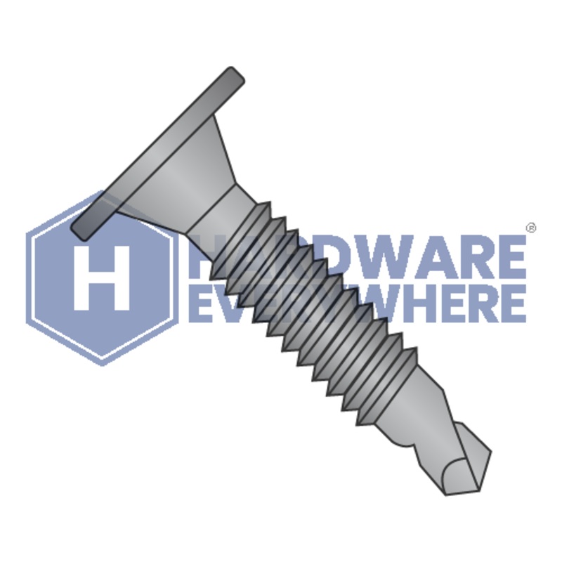 #10 x 1 1/2 SELF DRILLING SCREWS / Phillips / Wafer Head / Steel / Black Zinc