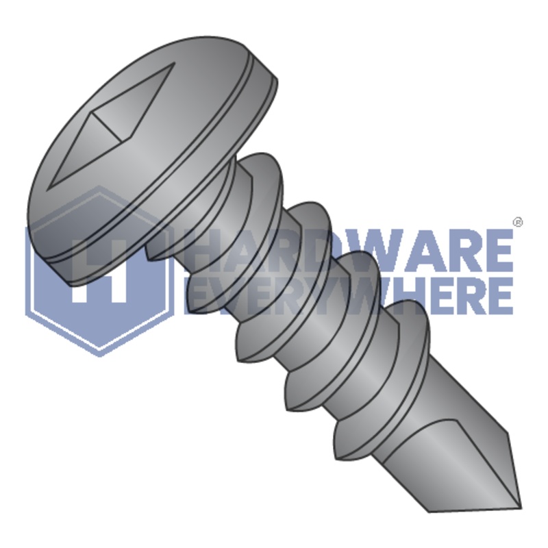 #10 x 1 1/4 SELF DRILLING SCREWS / Square / Pan Head / Steel / Black Oxide