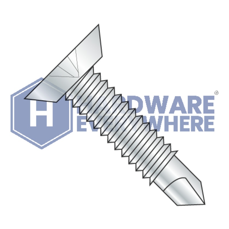 #10 x 1 SELF DRILLING SCREWS / Phillips / Flat Head Undercut / Steel / Zinc FUL163378770966