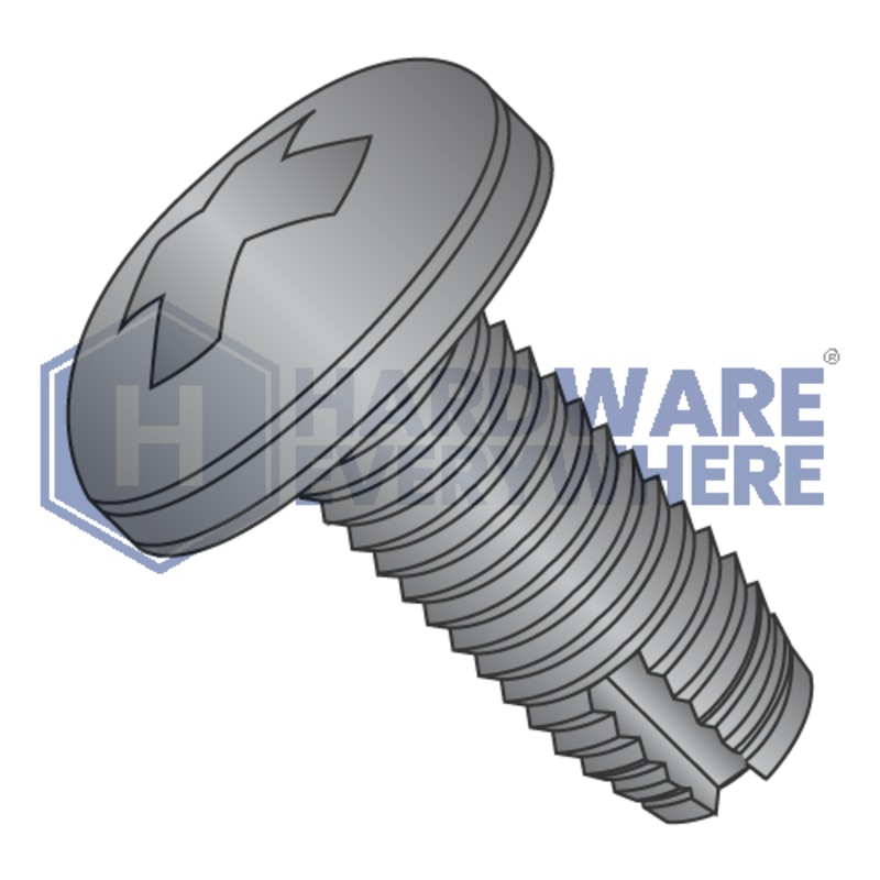 10-24 X 1/2 Thread Cutting Screws / Phillips / Pan Head / Steel / Black Oxide / Type 1