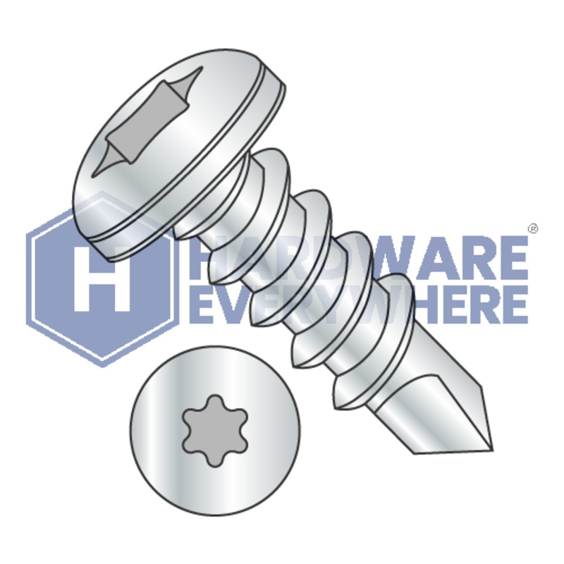 #10 x 1 1/2 SELF DRILLING SCREWS / Torx / Pan Head / Steel / Zinc