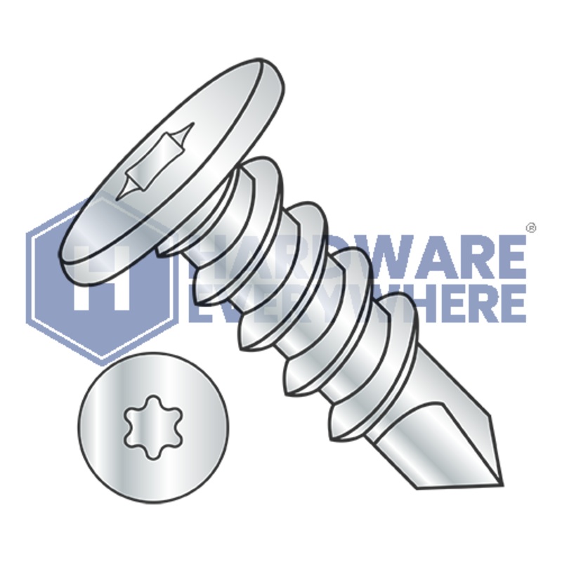 #10 x 1 1/2 SELF DRILLING SCREWS / Torx / Pancake Head / Steel / Zinc