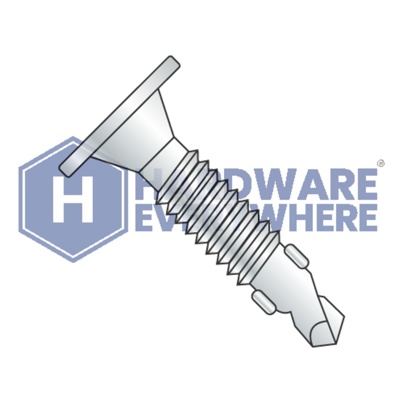#10 x 1 7/16 SELF DRILLING SCREWS / Phillips / Wafer Head / Steel / Zinc
