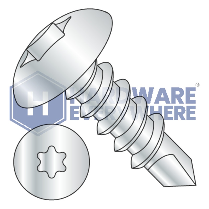 #10 x 1 SELF DRILLING SCREWS / Torx / Truss Head / Steel / Zinc