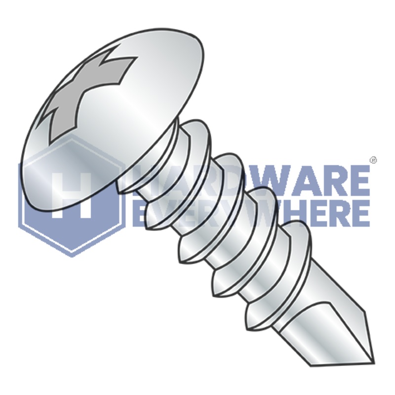 #10 x 2 1/2 SELF DRILLING SCREWS / Phillips / Truss Head / Steel / Zinc