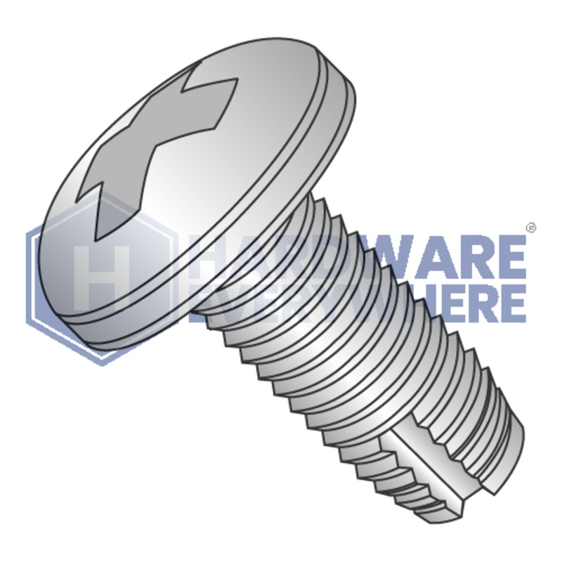6-32 X 3/8 Thread Cutting Screws / Phillips / Pan Head / 18-8 Stainless / Plain  / Type 1
