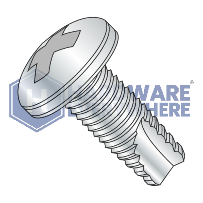 8-32 X 1/4 Thread Cutting Screws / Phillips / Pan Head / Steel / Zinc / Type 23