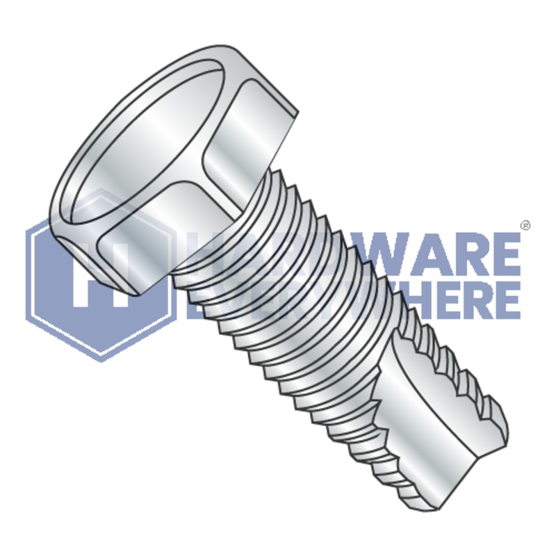 1/4-20 X 1/2 Thread Cutting Screws / Unslotted / Hex Head / Steel / Zinc / Type 23