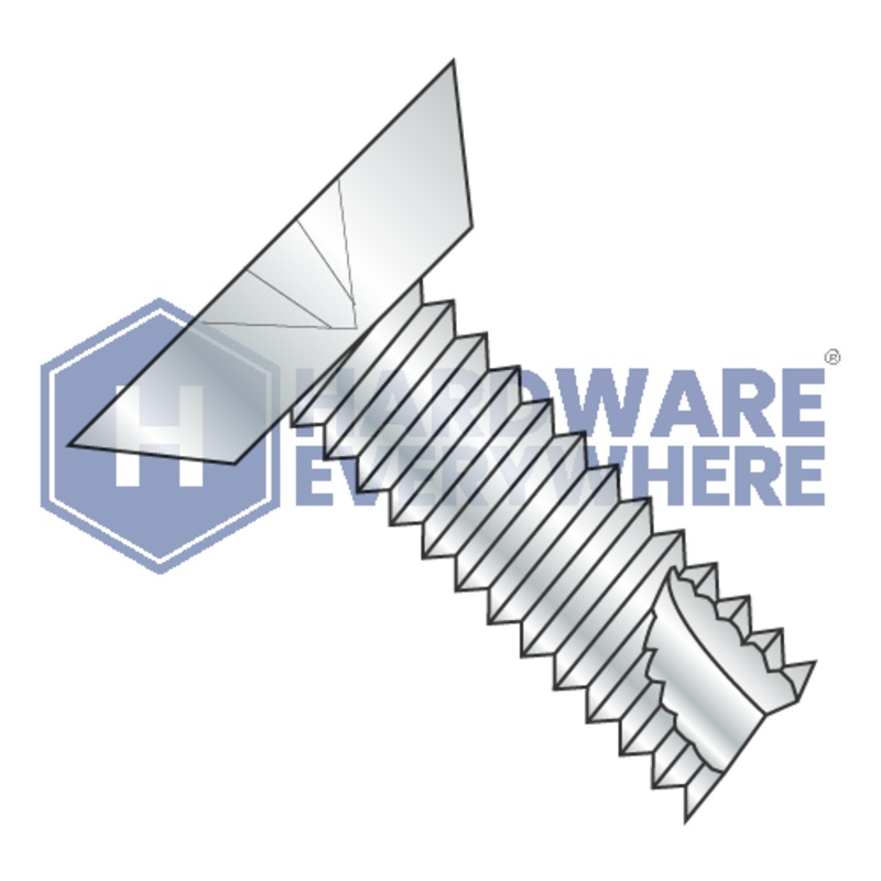 8-32 X 3/8 Thread Cutting Screws / Phillips / Flat Head Undercut / Steel / Zinc / Type 23