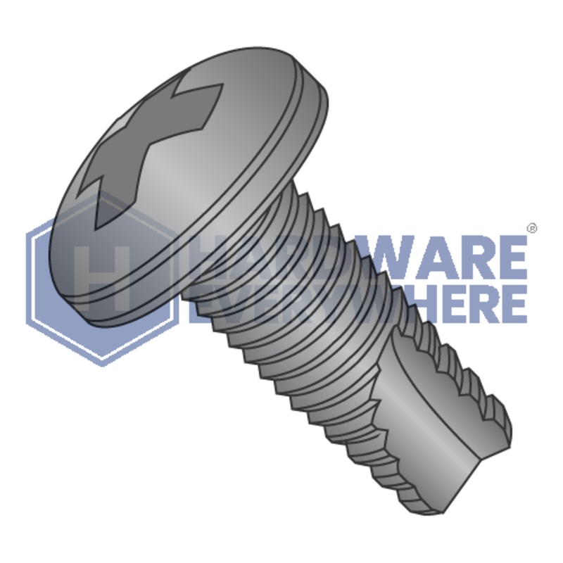 8-32 X 5/8 Thread Cutting Screws / Phillips / Pan Head / Steel / Black Oxide / Type 23