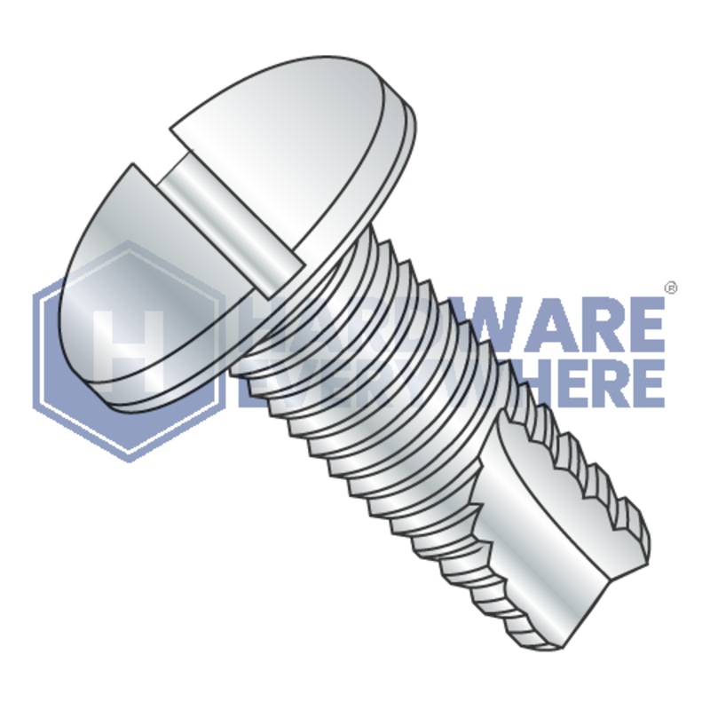 8-32 X 5/16 Thread Cutting Screws / Slotted / Pan Head / Steel / Zinc / Type 23