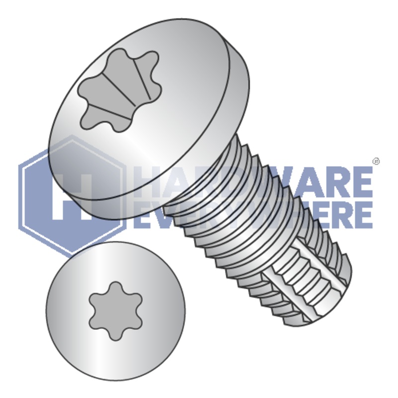 1/4-20 X 1/2 Thread Cutting Screws / Torx / Pan Head / 18-8 Stainless / Plain / Type F
