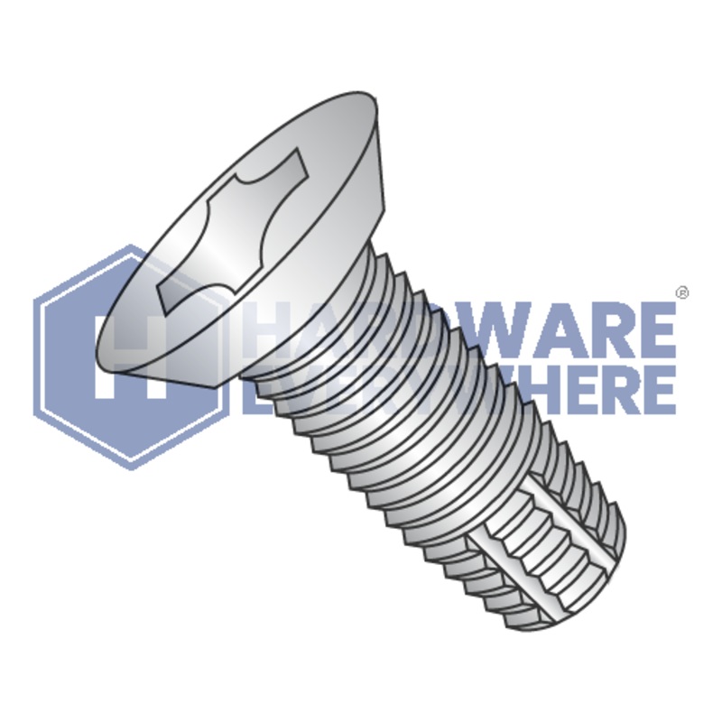 1/4-20 X 1/2 Thread Cutting Screws / Unslotted / Hex Head / 18-8 Stainless / Plain / Type F