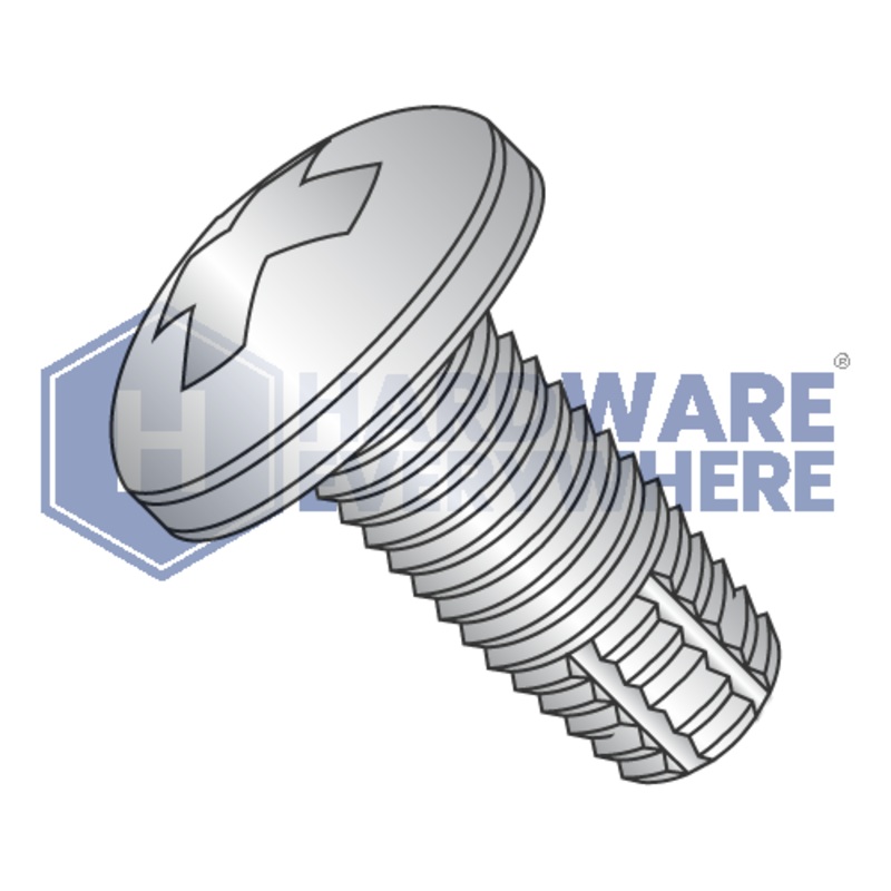 1/4-20 X 1 Thread Cutting Screws / Phillips / Pan Head / 18-8 Stainless / Plain / Type F