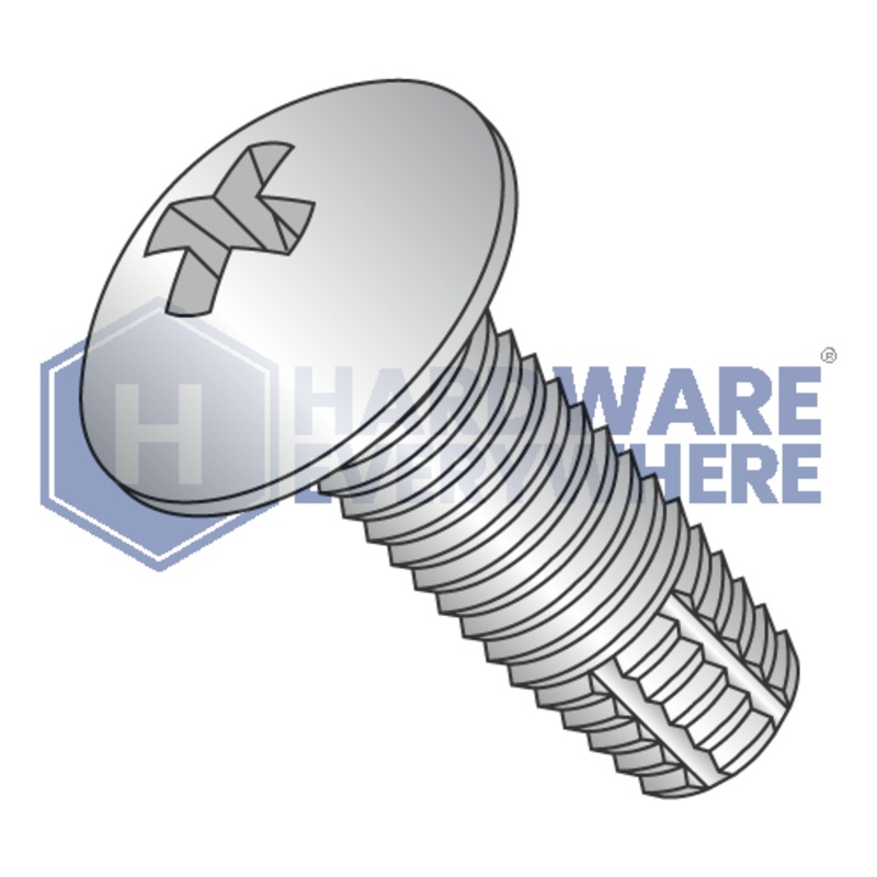 8-32 X 3/8 Thread Cutting Screws / Phillips / Truss Head / 18-8 Stainless / Plain / Type F