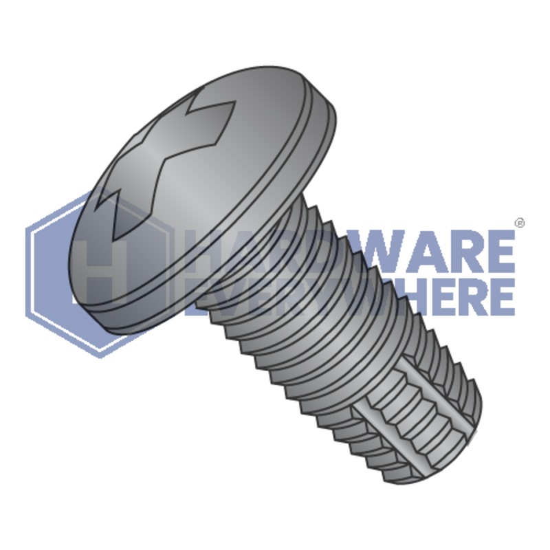 1/4-20 X 1 Thread Cutting Screws / Phillips / Pan Head / Steel / Black Oxide / Type F
