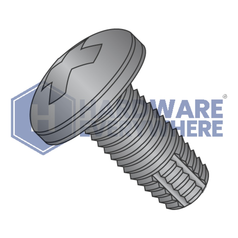 8-32 X 5/16 Thread Cutting Screws / Phillips / Pan Head / Steel / Black Zinc / Type F