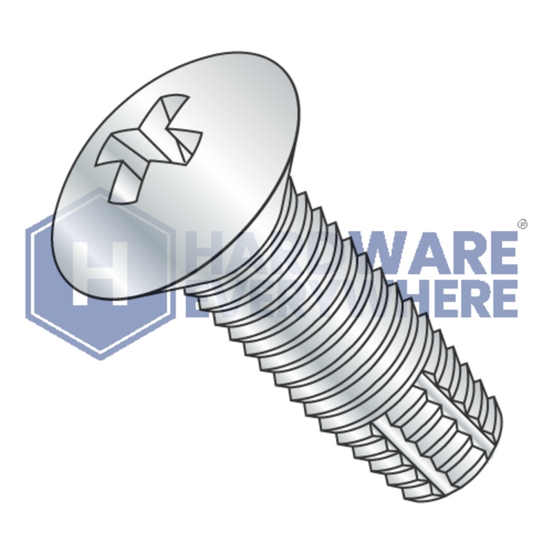8-32 X 3/8 Thread Cutting Screws / Phillips / Oval Head / Steel / Zinc / Type F