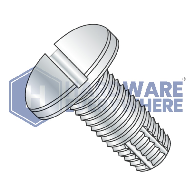 1/4-20 X 1 Thread Cutting Screws / Slotted / Pan Head / Steel / Zinc / Type F