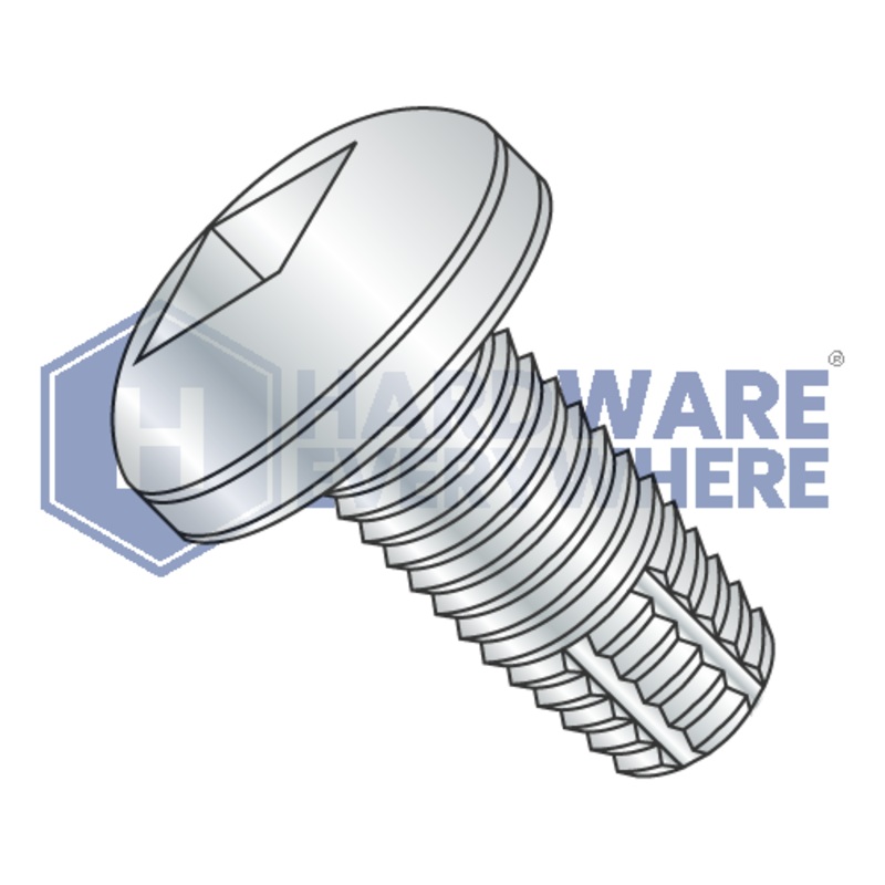 1/4-20 X 1 Thread Cutting Screws / Square / Pan Head / Steel / Zinc / Type F