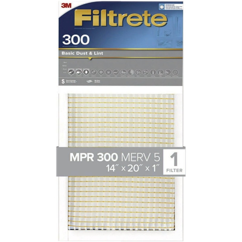 3M Filtrete 14 In. x 20 In. x 1 In. Basic Dust & Lint 300 MPR Furnace Filter