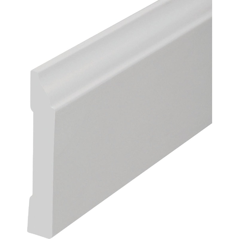 Westlake Royal Building Products 3-1/4 In. W. x 14/25 In. H. x 8 Ft. L. White Exterior Base Molding