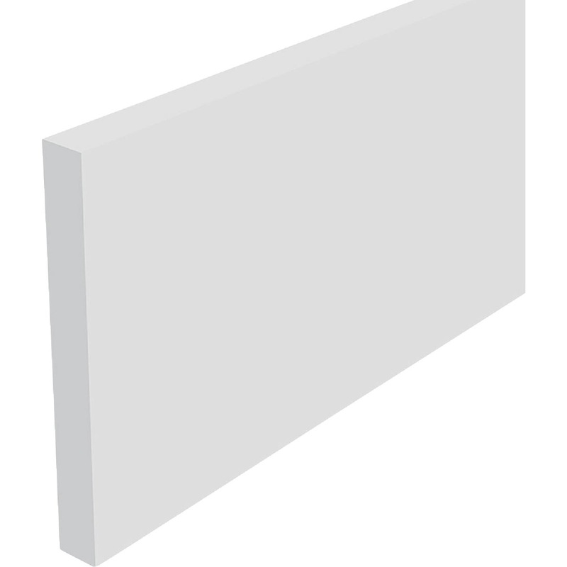 Westlake Royal Building Products Craftsman 1-1/2 In. W. x 3/8 In. H. x 8 Ft. White PVC Flat Trim