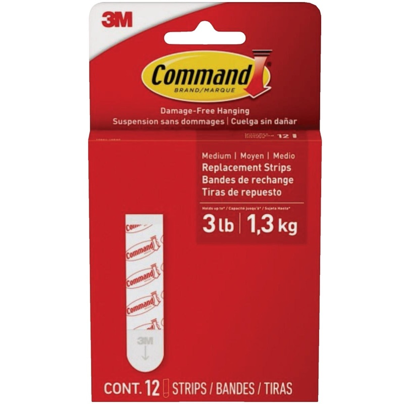 3M Command Medium Adhesive Strips, 12 Strips