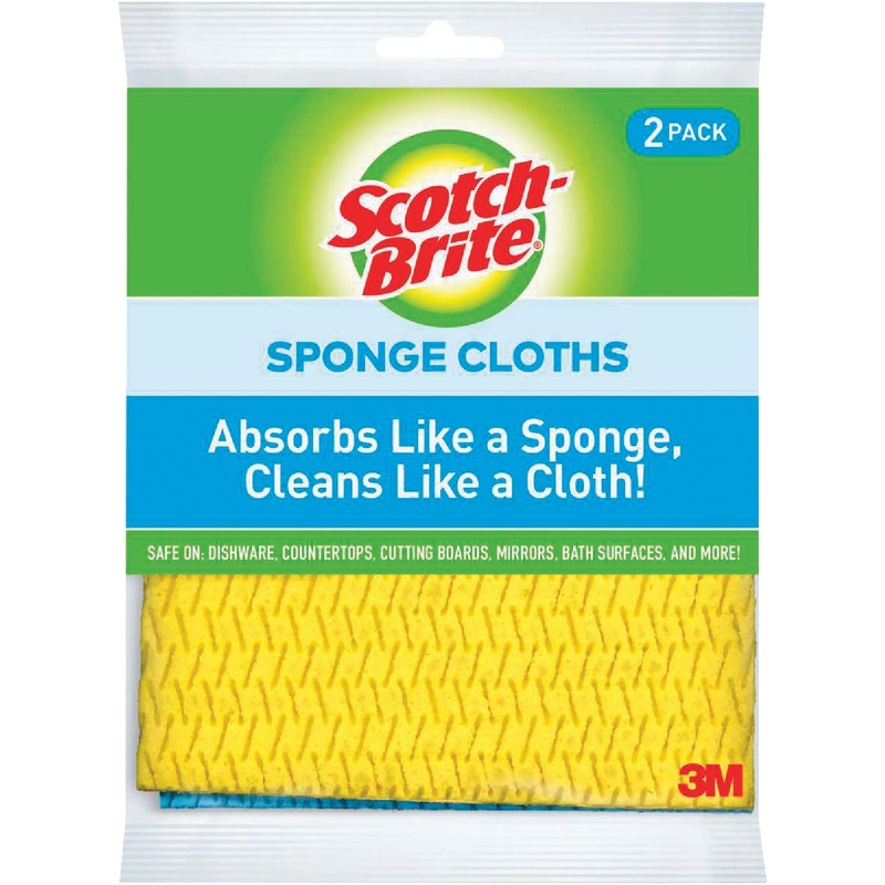 3M Scotch-Brite 7.8 In. x 6.8 In. Absorbent Cloth (2-Count)