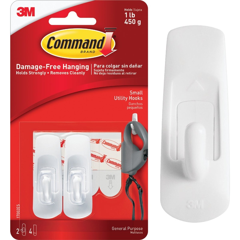 3M Command Small Utility Adhesive Hook (2-Pack)
