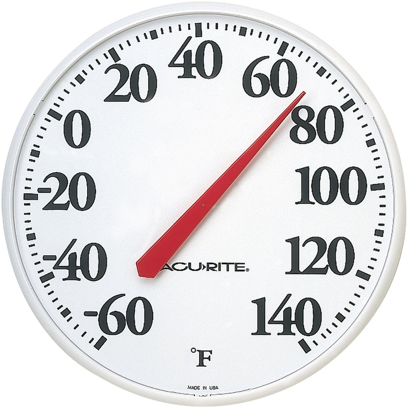 Acurite 12.5 Dia Plastic Dial Indoor & Outdoor Thermometer