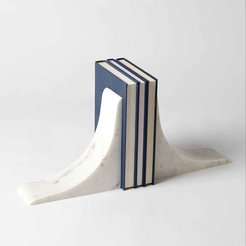 Sleek Bookends White