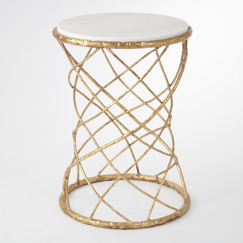 Tango Accent Tables Gold Leaf