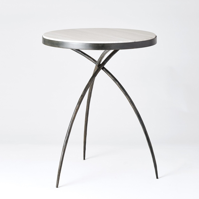 Tripod Tables w/Grey Marble Top
